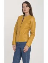 Ladies Yellow Fur Coat