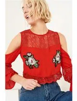 Red Women's Blouse