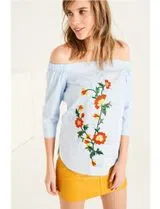 Ladies Embroidered Blue Blouse