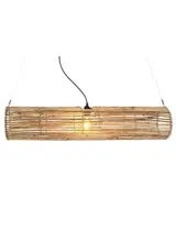 Candeeiro Teto Rattan Natural Castanho