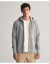 Sweatshirt zip Shield Logo Cinza