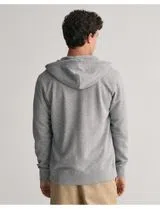 Sweatshirt zip Shield Logo Cinza