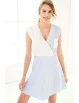 Vestido Curto Azul e Branco
