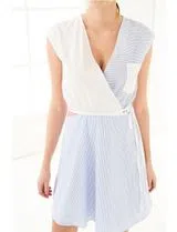 Vestido Curto Azul e Branco