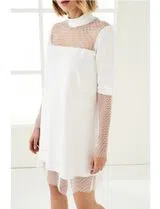 Vestido Curto c/ rede Branco