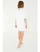 Vestido Curto c/ rede Branco