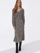 Black Flowing Midi Dress