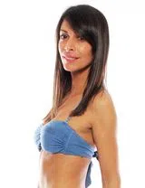 Top Biquíni Bandeau Azul