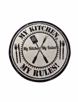 Tapete My Kitchen My Rules Redondo 140cm