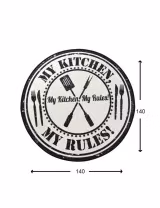 Tapete My Kitchen My Rules Redondo 140cm
