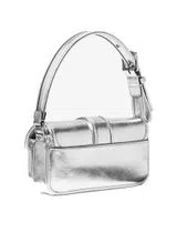 Colby Extra-Small Metallic Shoulder Bag Silver