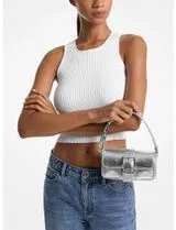Colby Extra-Small Metallic Shoulder Bag Silver