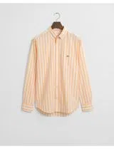 Camisa de manga comprida clássica riscas Laranja
