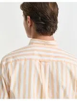 Camisa de manga comprida clássica riscas Laranja