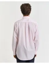 Camisa de manga comprida clássica riscas Rosa