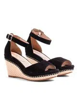 Sandalias Cuña Negro