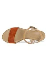 Orange Wedge Sandals