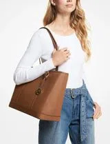 Large Jet Set Travel Tote Bag Brown