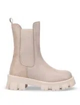 Botas de Plataforma Beige