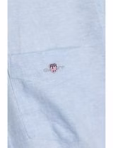 Camisa de manga comprida linho Azul