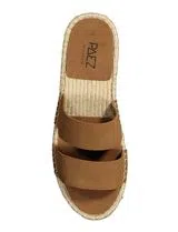 Vegan Suede Camel Strap Sandals