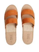 Sandálias Straps Vegan Suede Camel
