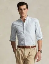 Camisa Homem Riscas Azul