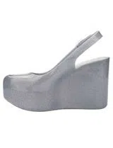 Sapatos Groovy Wedge Glitter Transparente