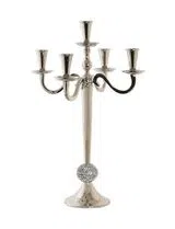 Candelabros de Alumínio Acrílico Cromado