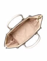 Avril Leather Satchel Cream