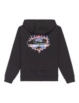 Sweatshirt com fecho Graphic Preto Kids
