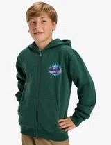 Sweatshirt com fecho Graphic Verde Kids