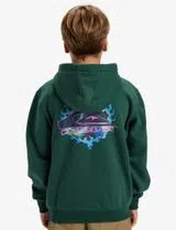 Sweatshirt com fecho Graphic Verde Kids