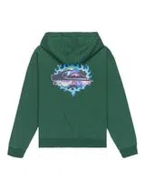 Sweatshirt com fecho Graphic Verde Kids
