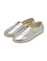 Alpercatas Metallic Canvas Silver Woman