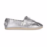 Alpercatas Metallic Canvas Silver Woman