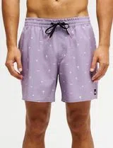 Calções de Banho Stretch Printed Volley 16 Lilás