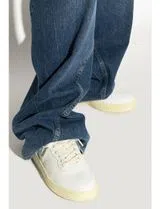 V-90 Extra White-Grey Leather Sneakers
