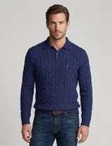 Jersey de Punto Azul Marino