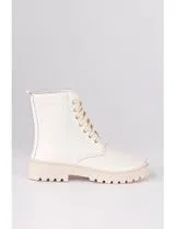 Botins com atacadores Branco