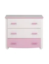 Cómoda Biotiful Branco e Rosa 79x45x45cm