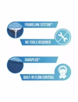 Rectangular Frame Pool 221x150x43cm Blue