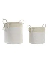 Conjunto de 2 Cestos Branco