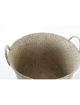 Ensemble de 2 Paniers Beige et Blanc