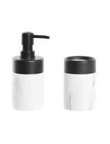 Conjunto para Casa de Banho Mármore Branco
