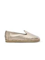 Mules Moc Vegan Leather Snake Gold