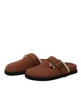 Clog Vegan Suede Camel Woman