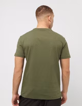 T-Shirt Slim Fit Verde Logotipo Laranja