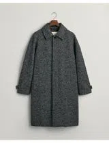 Relaxed Fit Wool Overcoat Black