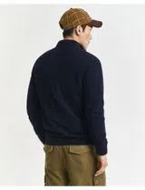 Fine Wool Half-Zip Sweater Blue